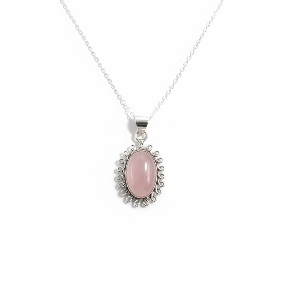 VINTAGE ROSE QUARTZ NECKLACE